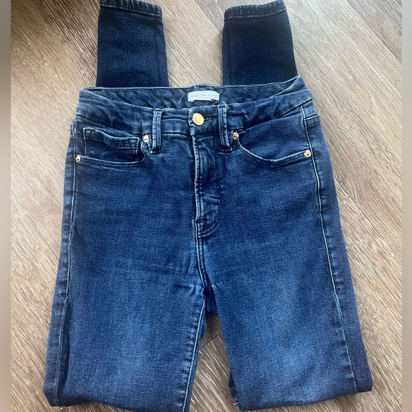 GOOD AMERICAN High Rise Indigo Skinny Jeans  jeggings size 2 / 26 - Picture 1 of 8